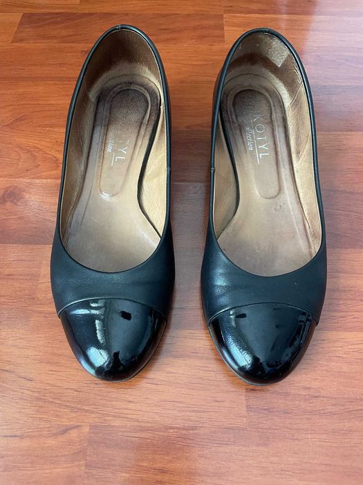 Używane buty damskie skórzane skóra czółenka obcas marki Kotyl