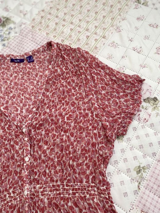 Różowa koszula na krótki rękaw w ciapki M 38 L 40 mexx coquette