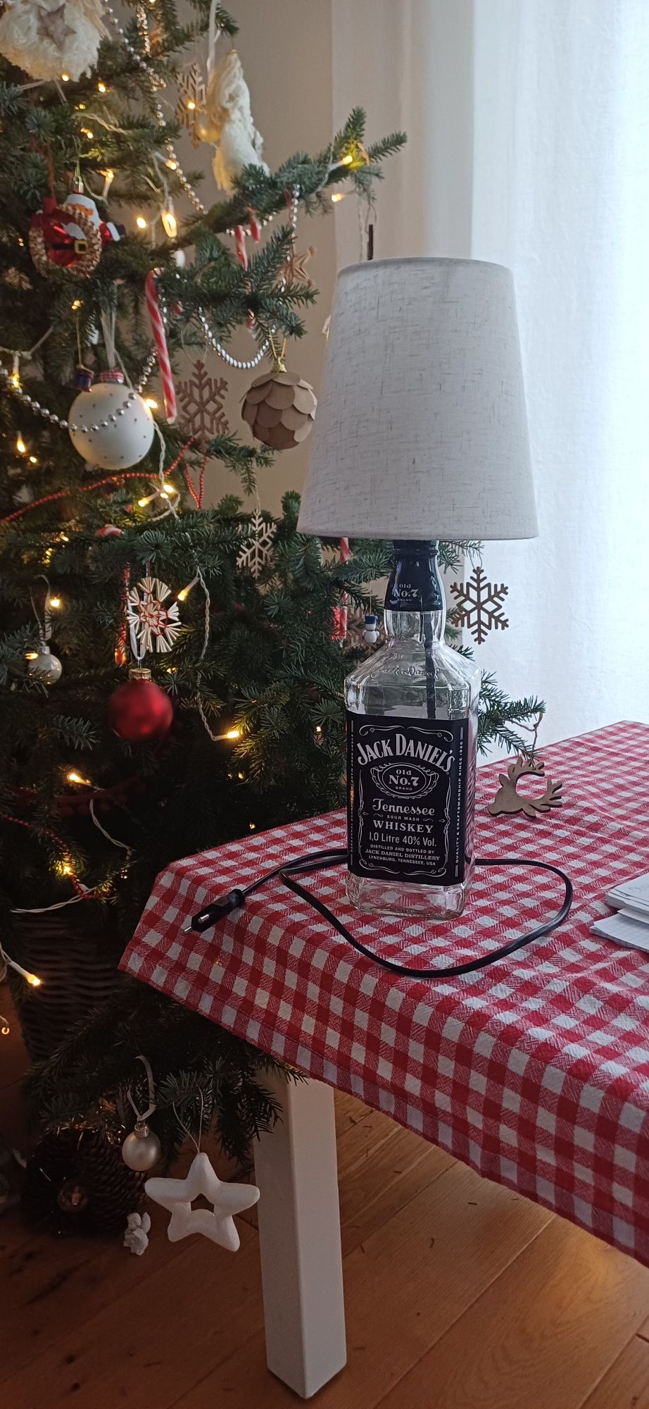 Lampka nocna z butelki Whiskey Jack Daniels Toruń Ciechocinek