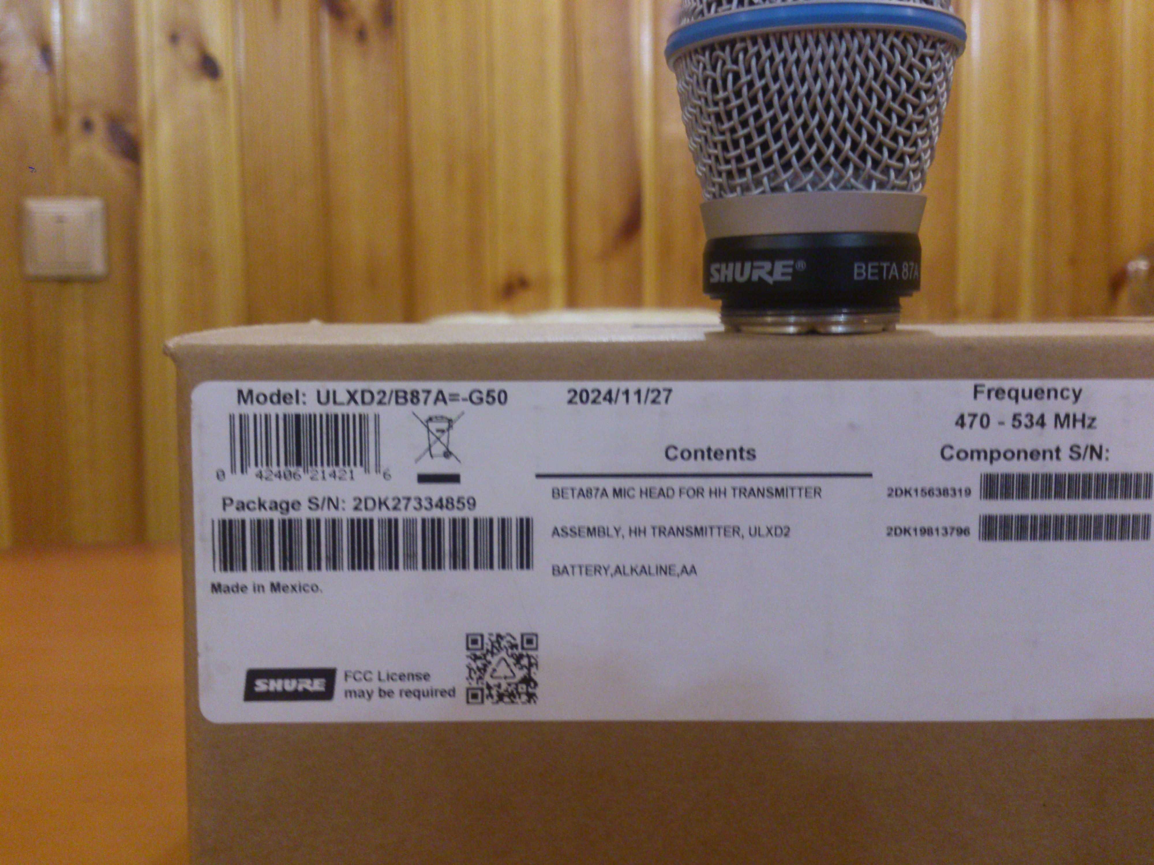 Мікрофонний картридж Shure RPW120 Beta 87A NEW (Open Box)