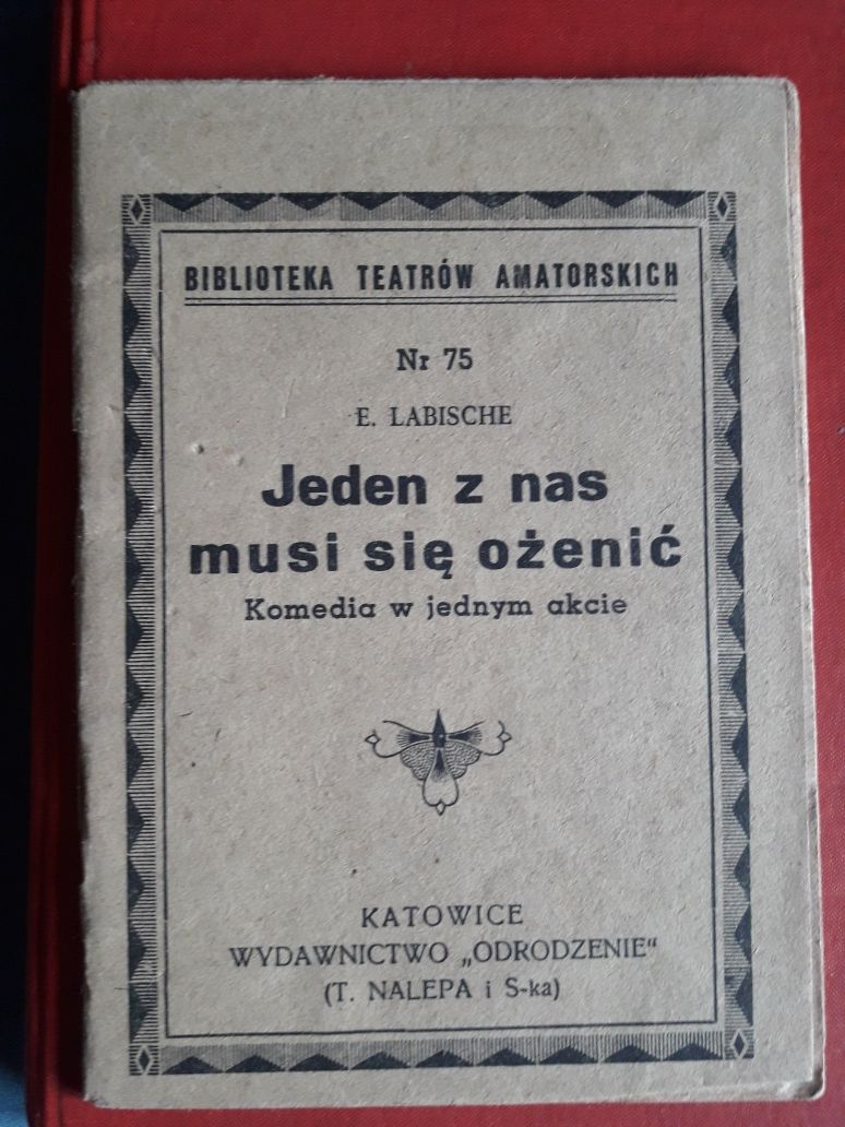 Jeden z nas musi się ożenić komedia w jednym akcie biblioteka teatrów