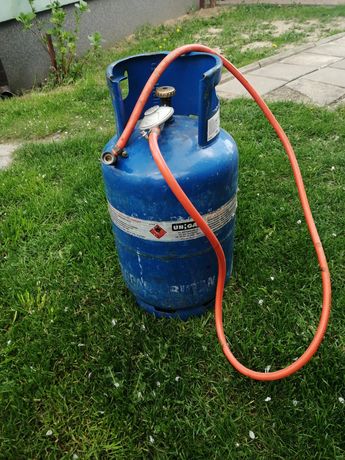 Butla gazowa używana z reduktorem i kablem