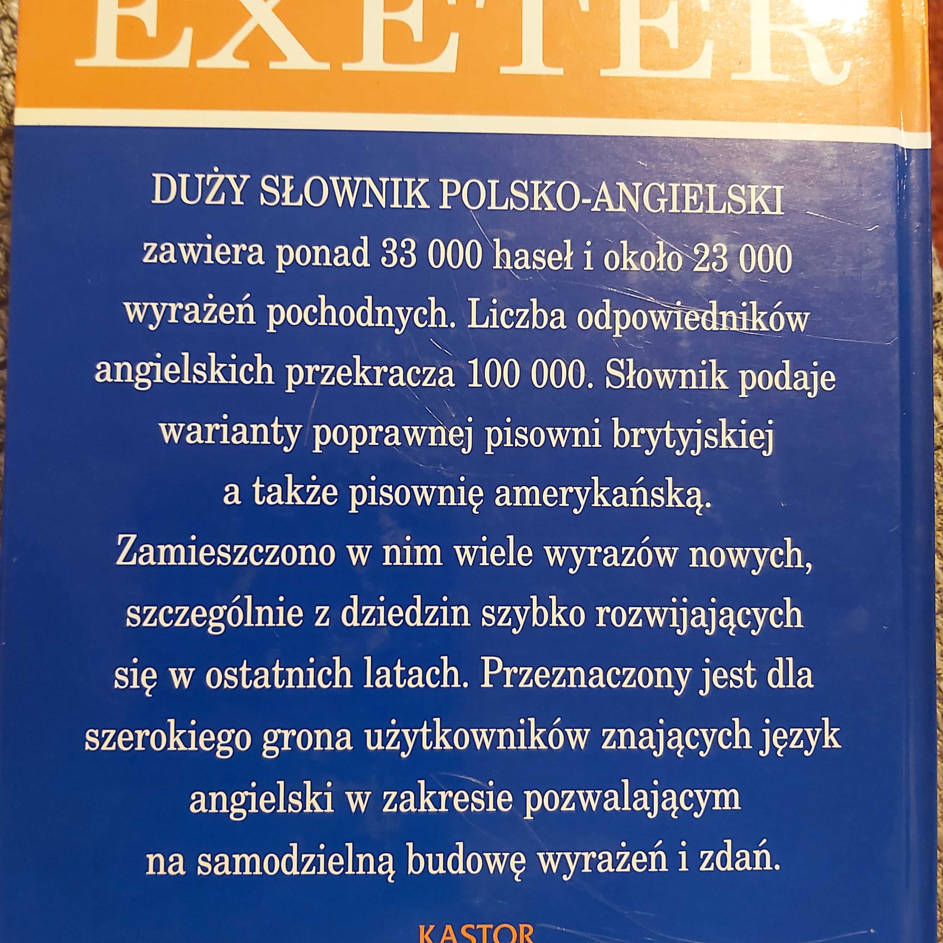 ,, Duży słownik polsko-angielski i angielsko polski,, EXETER