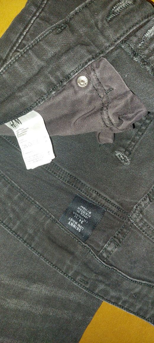 Spodnie jeansowe czarne Hm H&M 34/32