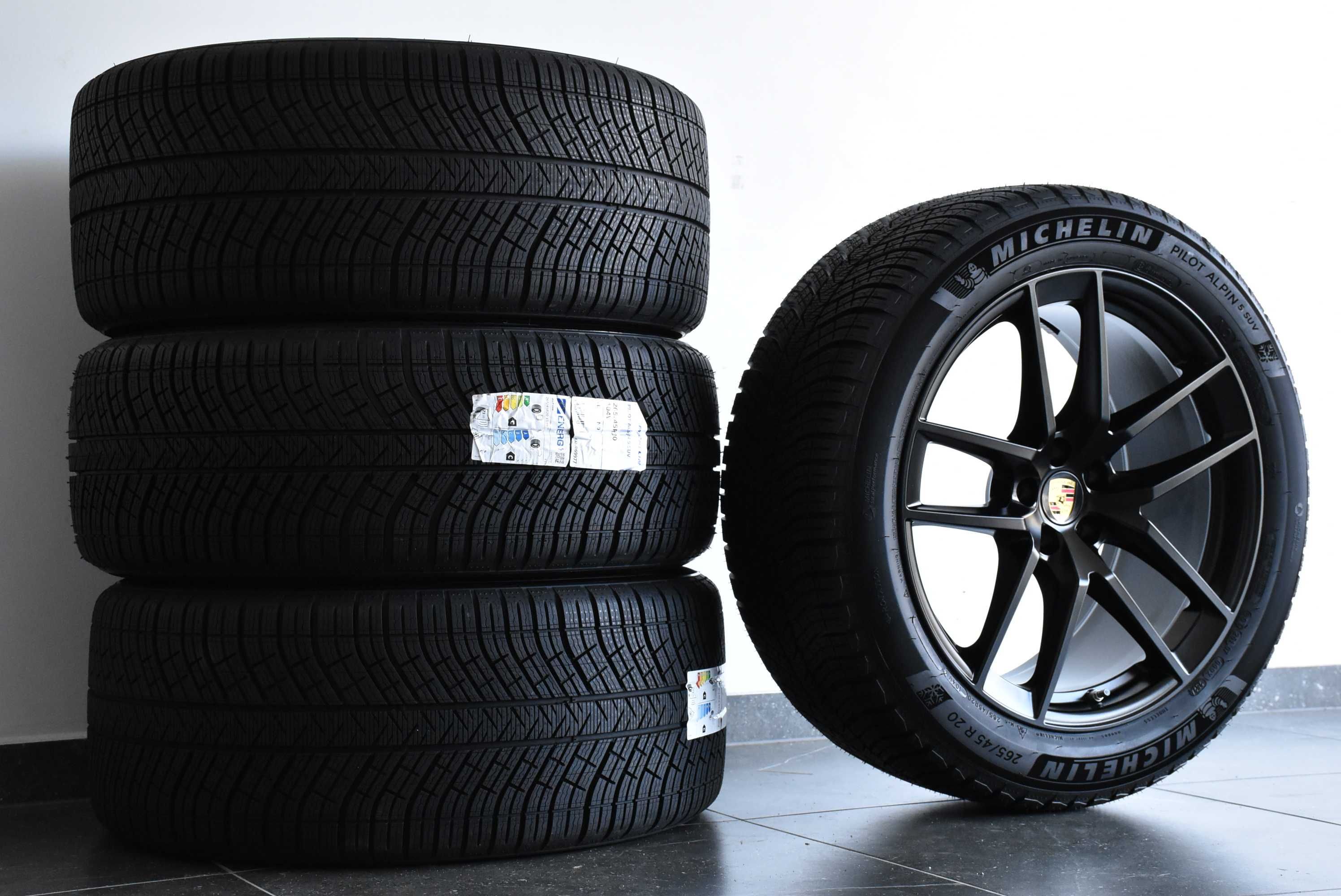 Koła Porsche 20 OE MACAN TURBO S GTS Nowe Michelin Zima 2024 BLACK MAT