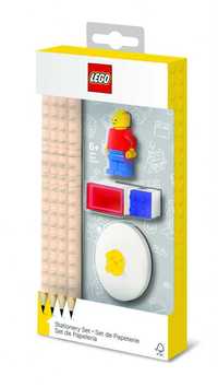 Zestaw szkolny LEGO: Minifigurka, 4 ołówki, klocek, temperówka, gumka