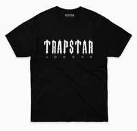 Чоловіча футболка Trapstar чорна біла унісексТрепстар мужская футболка