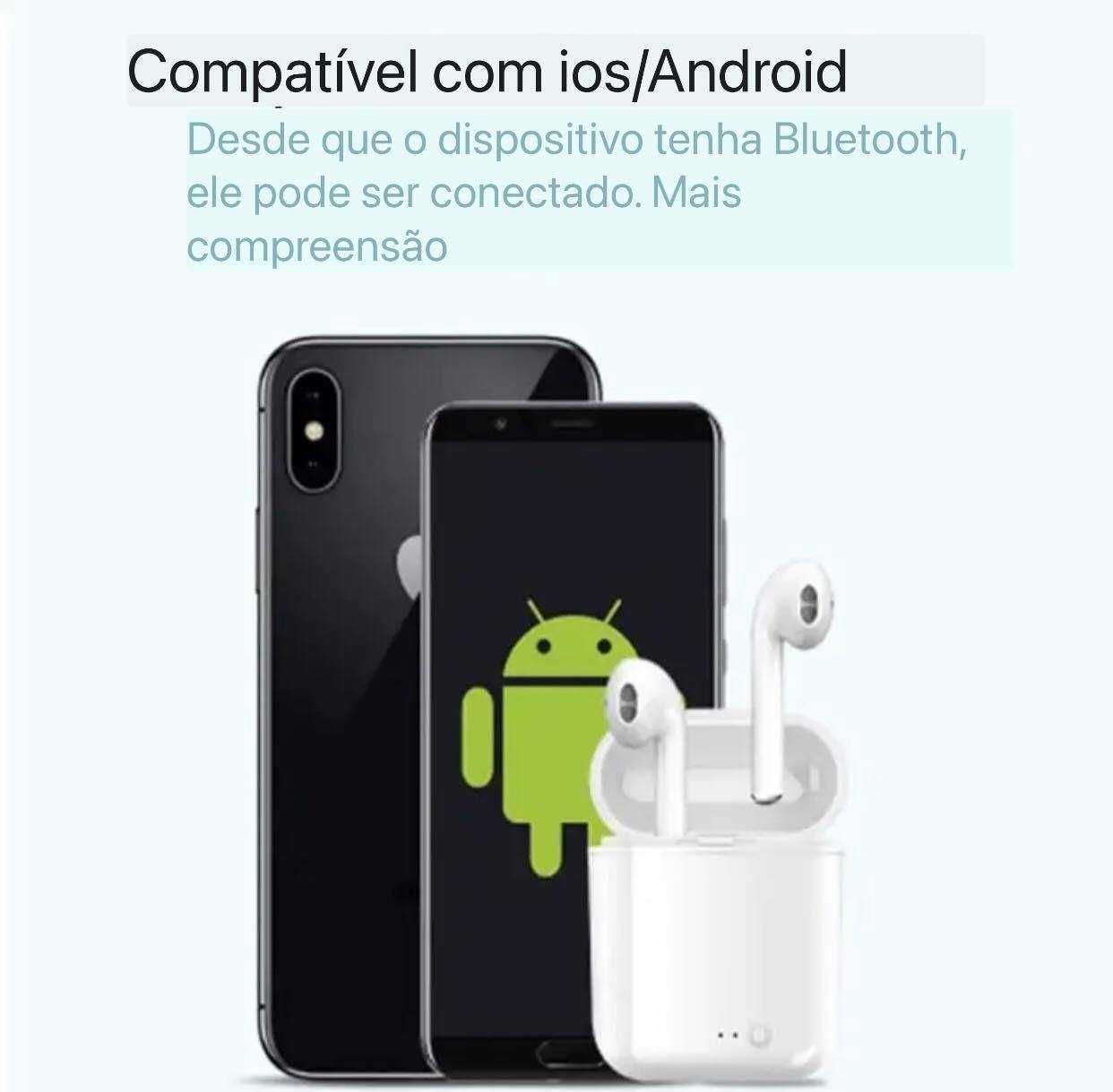 Auriculares I7 Bluetooth iOS e Android