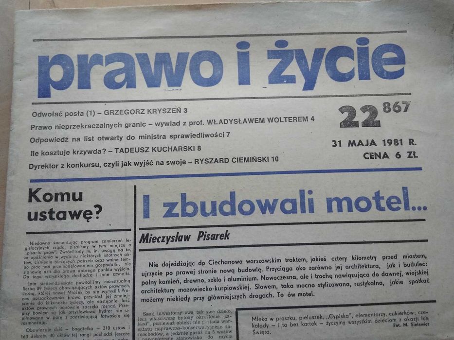 Gazety z czasów PRL (Prawo i Życie)