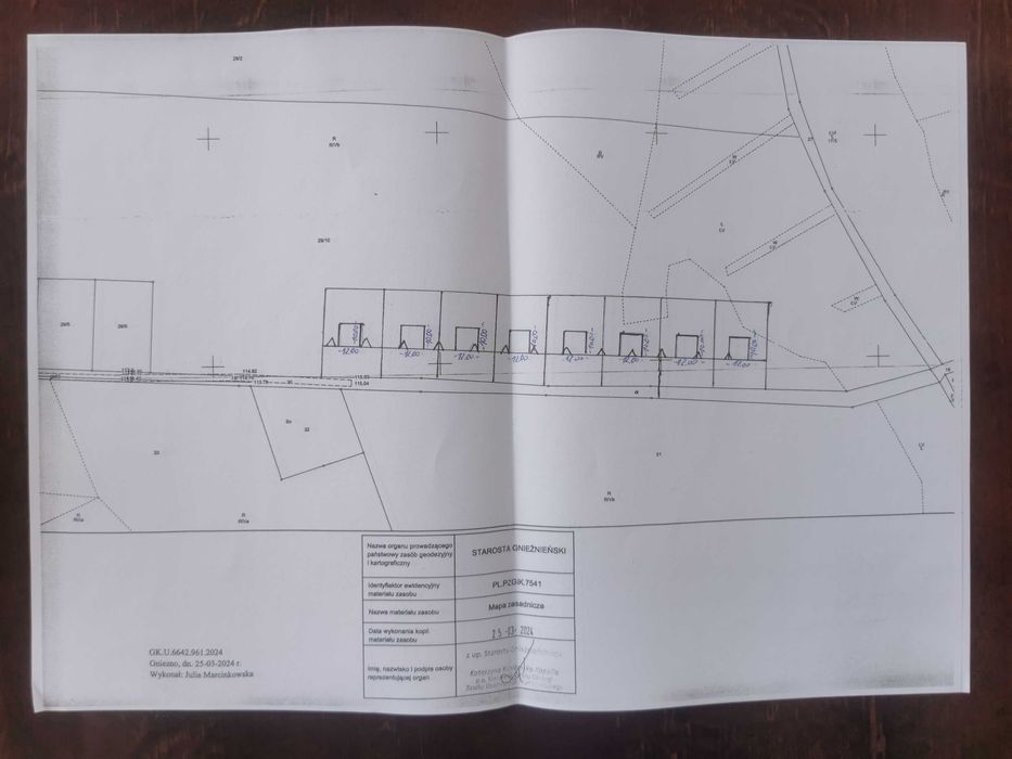 Działki budowlane w Gniezno 1000 m2