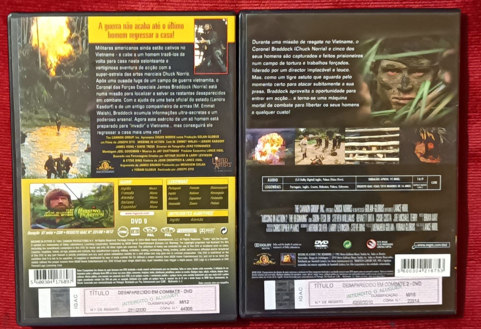 DVD Desaparecido em Combate 1 e 2