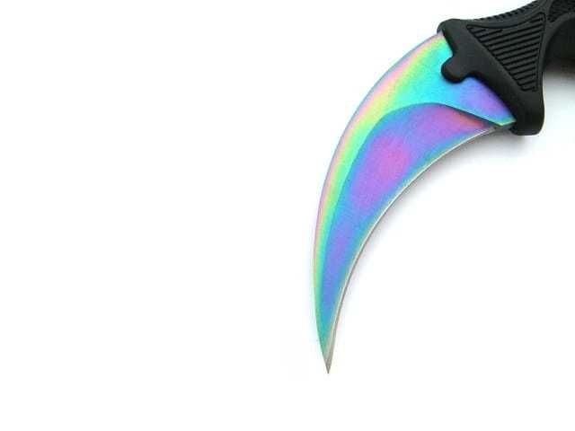 Nóż Taktyczny Karambit CS:GO Fade Ostry Z Pokrowcem + GIFTBOX 062F