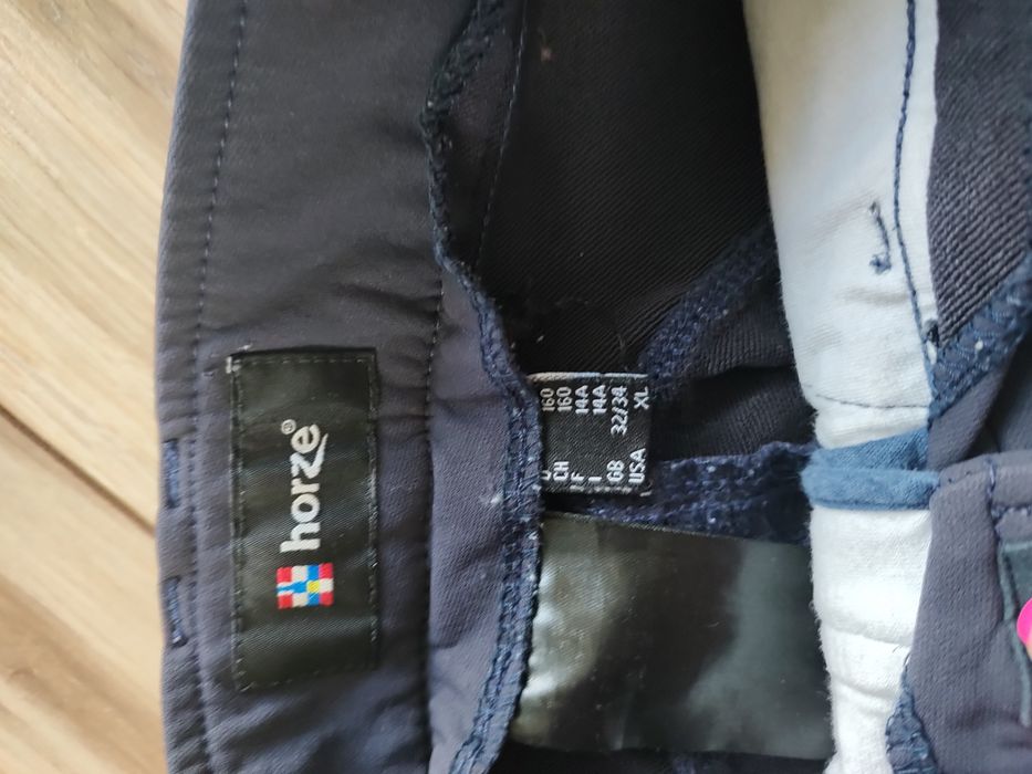 Bryczesy granatowe Horze pełny lej r.160