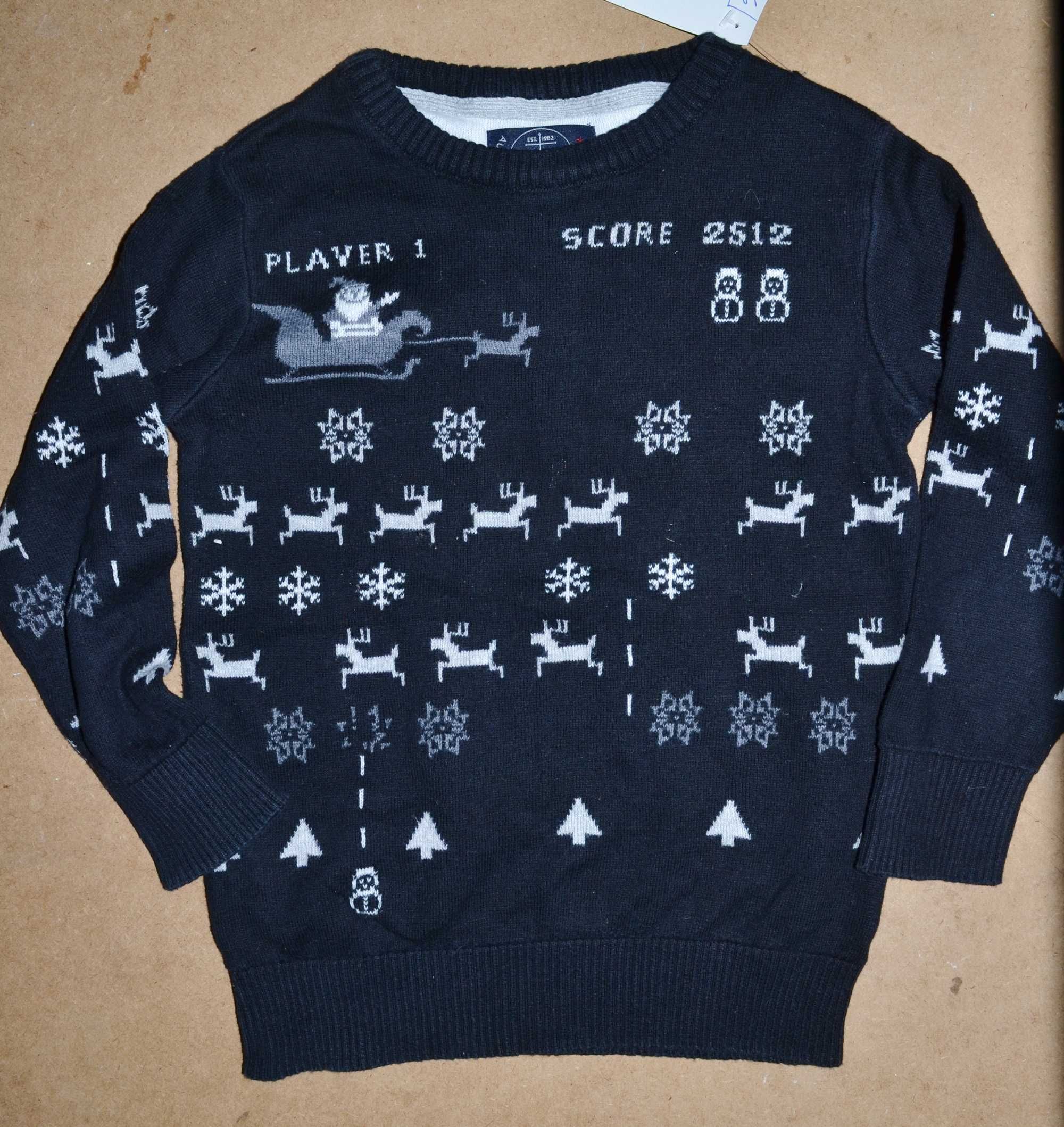 176^ Świąteczny sweter gracza mikołaj 3Lat _92 cm