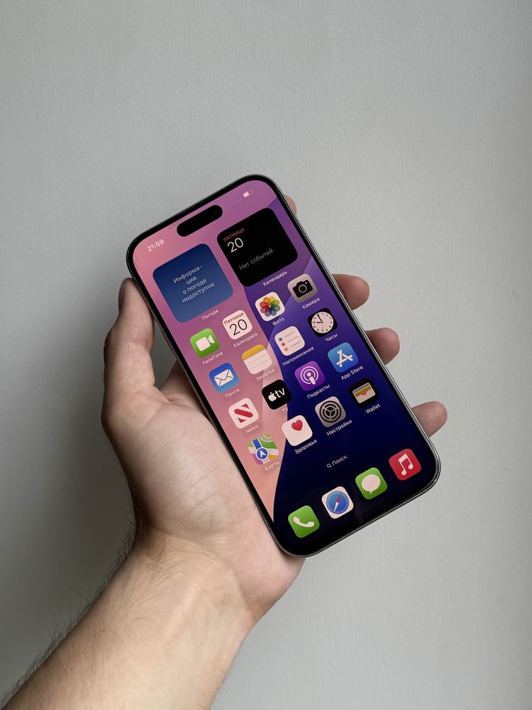 iPhone 15 Pro 256 Gb Natural Titanium Neverlock АКБ 100% Физ Сим