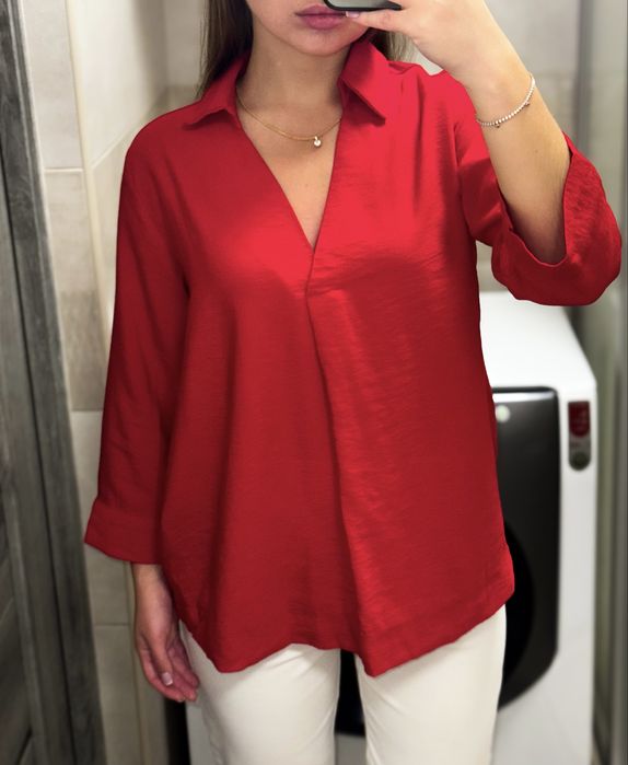 Блузка червого кольору, бренд «LC WAIKIKI»