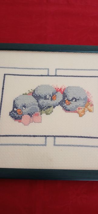 Quadro bordado a ponto cruz