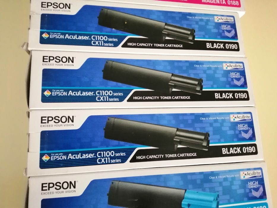 Cartuchos de Toner Epson e HP completamente novos