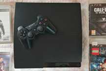 PS3 Slim 320GB + 6 GIER (Gta, call od duty)+ PAD