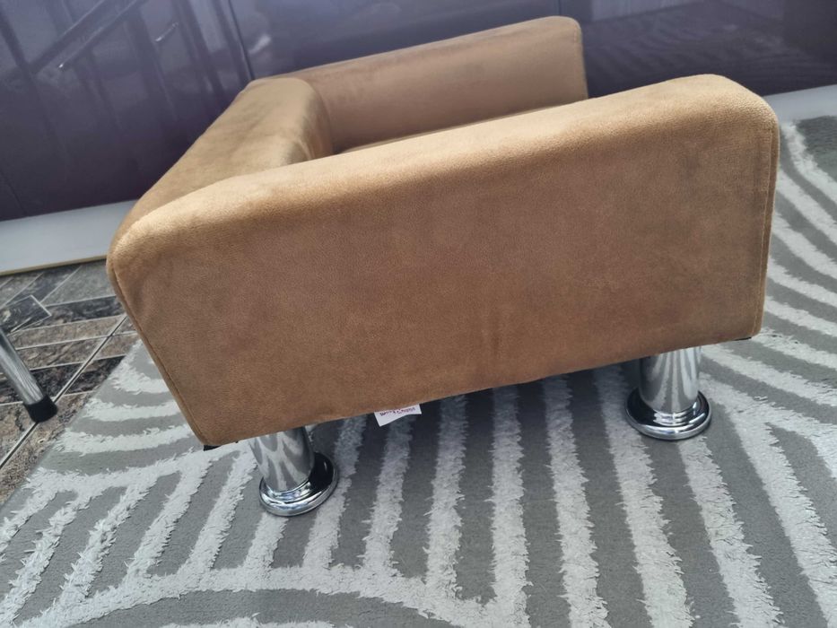 Legowisko dla psa, brązowe, 50x40x26,5 cm, aksami.Nowe!