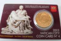 Moeda de 50 cêntimos oficial do Vaticano - ano 2013