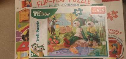 Trefl puzzle rodzina Treflików 30 elementów 3+ jak nowe