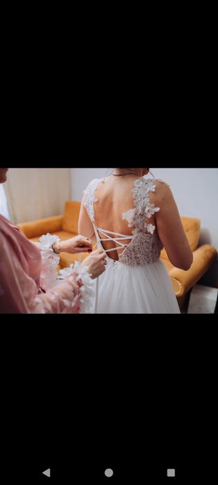 Suknia ślubna księżniczka brokat