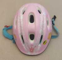 Kask rowerowy rower hulajnogę b-twin Decathlon różowy Princess 52-56