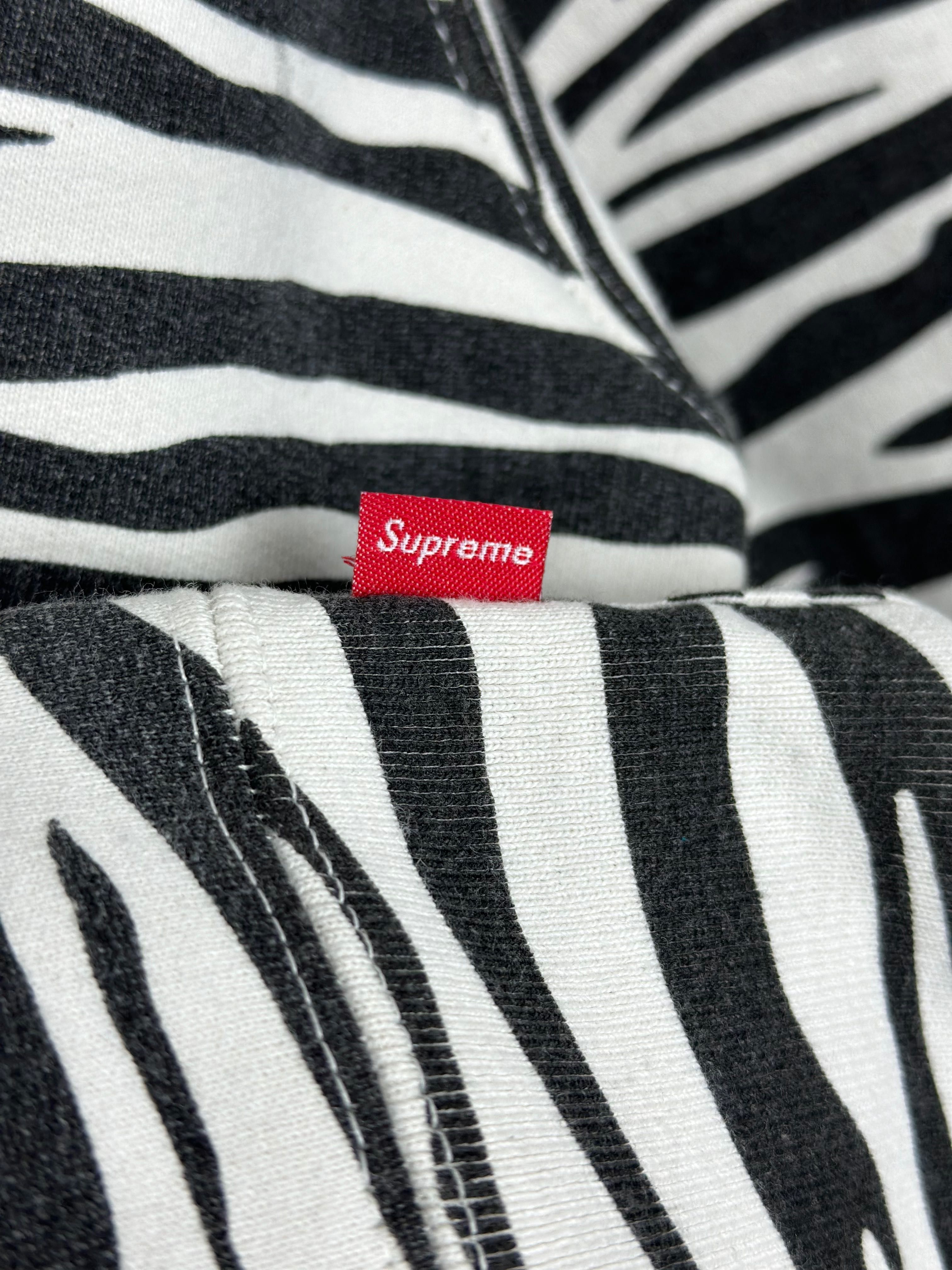 Crewneck Supreme box logo zebra