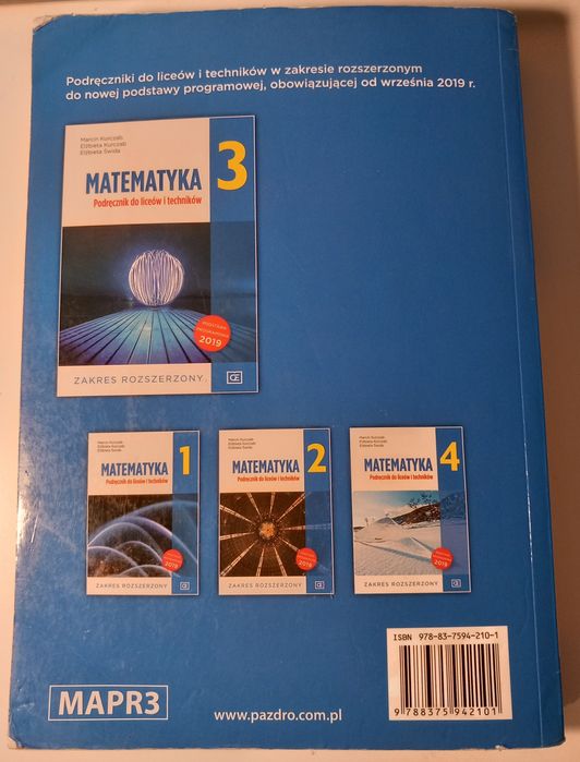 Matematyka 3 poziom rozszerzony oficyna edukacyjna Krzysztof Pazdro