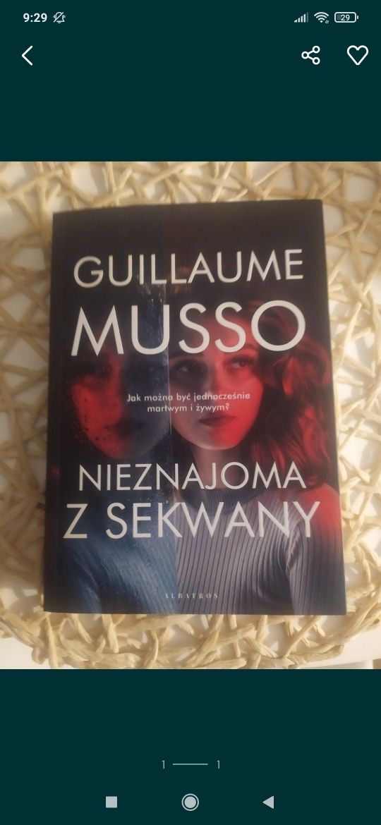 Książka nieznajoma z sekwany Musso