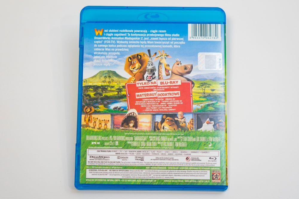 Madagaskar 2 Film Blu-ray PL