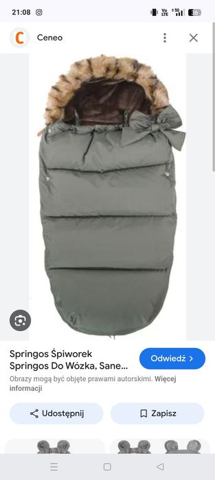 Śpiworek zimowy do gondoli