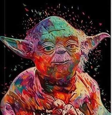 Namaluj obraz sam - * Yoda Star Wars * do malowania po numerach