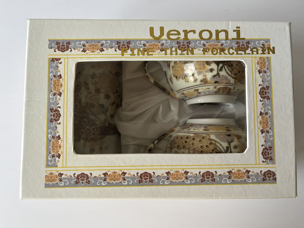 Veroni zestaw 2 filiżanek ze spodkami