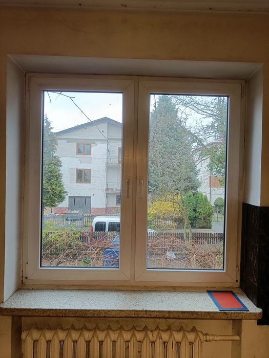 Okna DAKO PCV brąz dąb machoń białe 150x156, 179x149 okno plastik