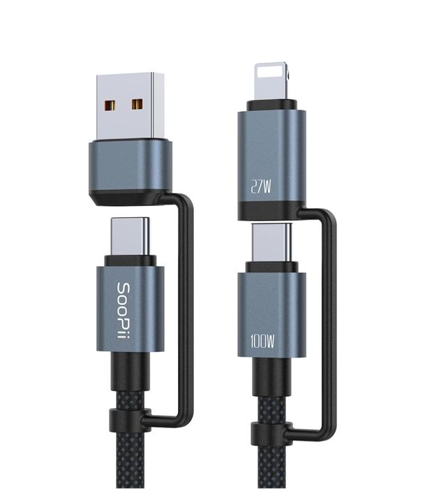 Kabel ładujący SOOPII 100 W, 4 stopy, USB C, szybkie ładowanie