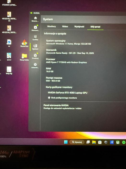 ASUS TUF Gaming A15 | GWAR. 16GB RAM R7-7735HS RTX4060 1TB SSD 144HZ
