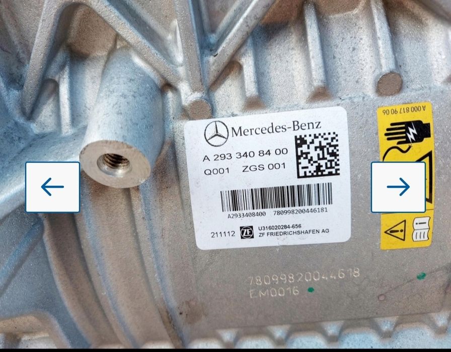 Ремонт електродвигунів та редукторів mercedes EQA,EQB,EQC,EQW