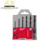 MILWAUKEE 6x Brocas Impacto para Metal 1/4” 3-8mm 352454 | NOVOS