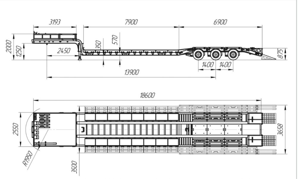 Трал Вестт/Vestt ,напівпричіп,платформа