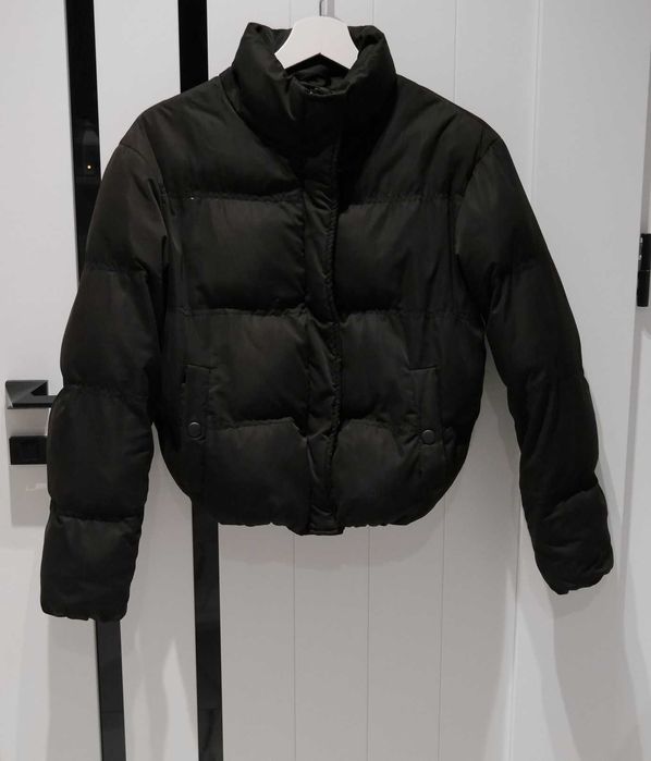 Fishbone fajna ciepła krótka kurtka 34 XS