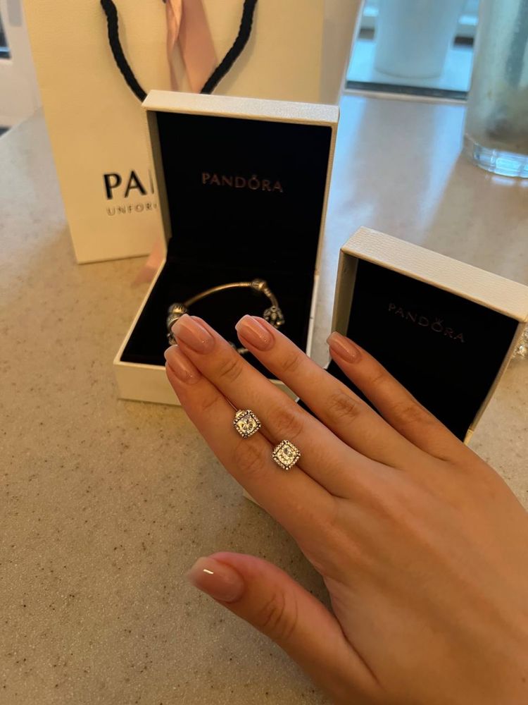 Серьги Pandora, сережки серебряные , Пандора