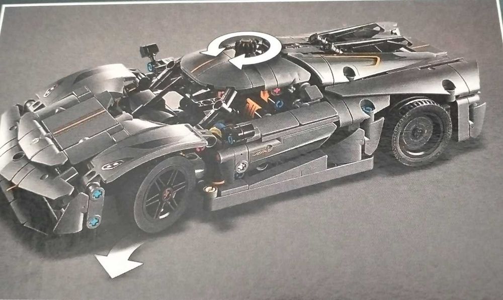 LEGO Technic szary hipersamochód Koenigsegg Jesko Absolut 42173