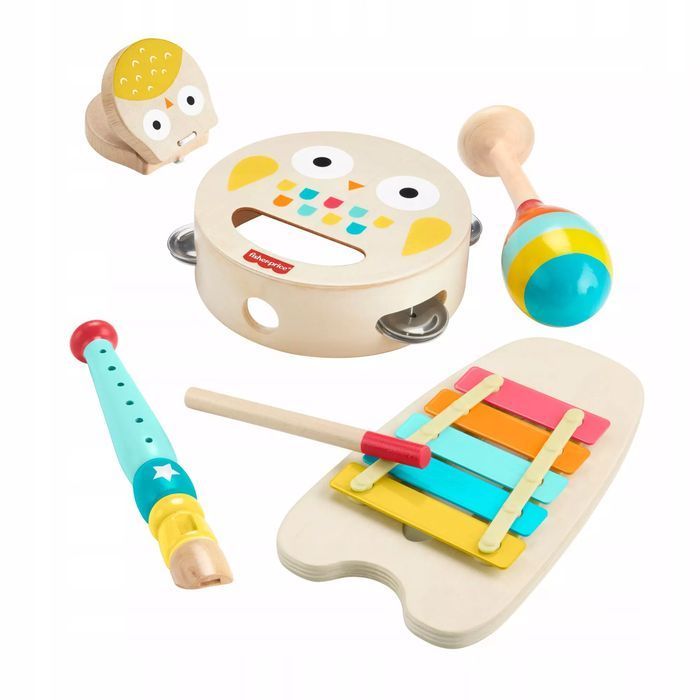 Fisher-Price. HXT90 Drewniane instrumenty. Zestaw. Fisher Price