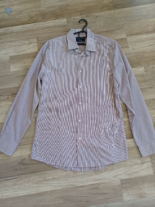 Koszula F&F 38 slim fit drobna kratka