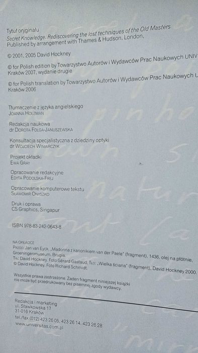 "Wiedza tajemna" David Hockney