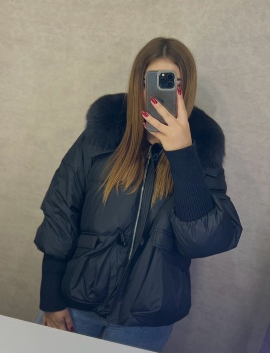 Пуховичок з в’язаним рукавом