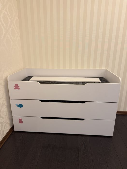 Дитяча кроватка трьохрівнева з 3 матрасами!