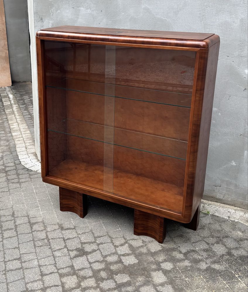 Witrynka Orzech Art Deco Antyk Po Renowacji Idealna